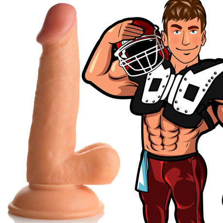 Jock Football Frank Realistic Dildo with Suction Cup — 6.75 in - 653078943863
