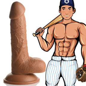 Jock Baseball Brian 7 Inch Realistic Dildo with Suction Base - 653078943870
