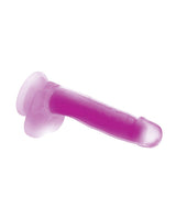 Lollicock 7" Glow-In-The-Dark Silicone Dildo with Balls, Purple