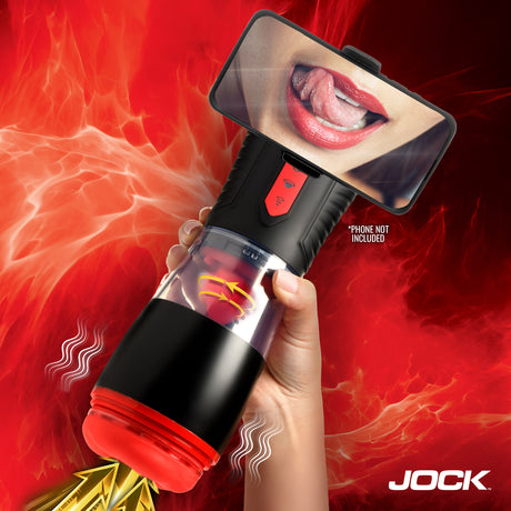 Jock Blow Job Sucking, Licking & Vibrating Masturbator — Red/Black - CN1026
