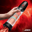 Jock Power Up Digital Automatic Waterproof Penis Pump, Black/Clear - JOCK-CN1038