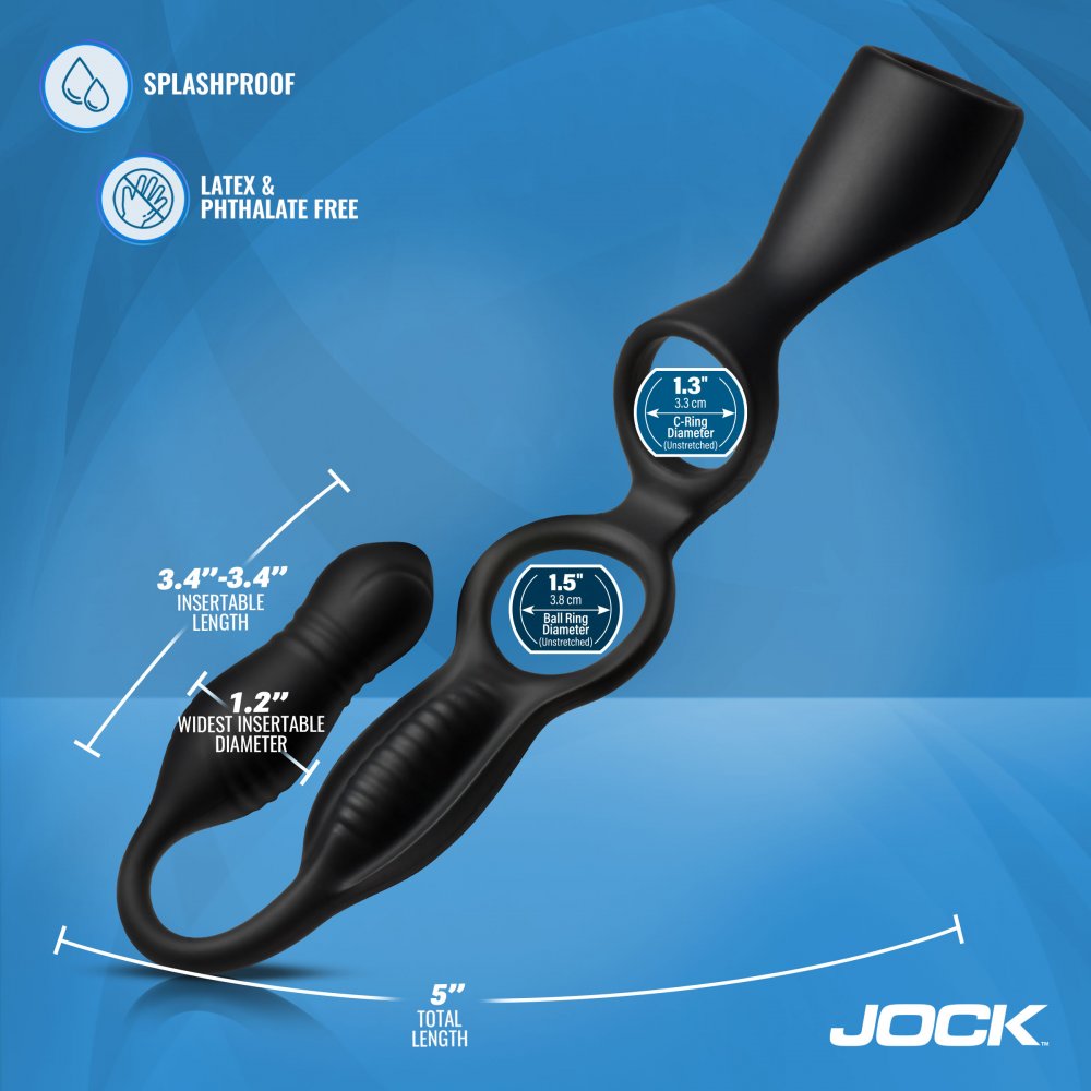 Hype Max Thrusting & Vibrating Anal Plug w/C-Ring - image 4