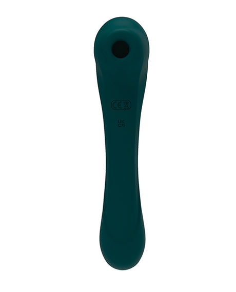 Alive Quiver — Dual-Ended Vibrator with Suction, Teal