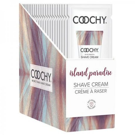 Coochy Island Paradise Shave Cream — 24pc x 15ml Foil Display - COO1005-99D