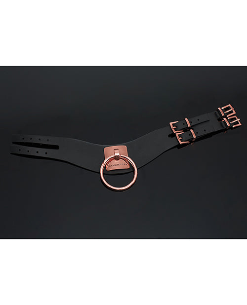 Pleasure Collection Adjustable Collar - Black/Rose Gold by Coquette Pleasure Collection