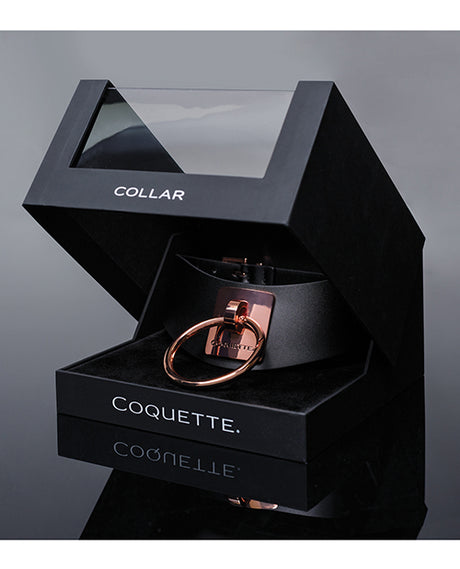 Pleasure Collection Adjustable Collar - Black/Rose Gold by Coquette Pleasure Collection