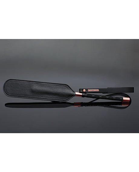 Coquette Pleasure Collection Matte Finish Paddle — Black/Rose Gold, 15.5 in
