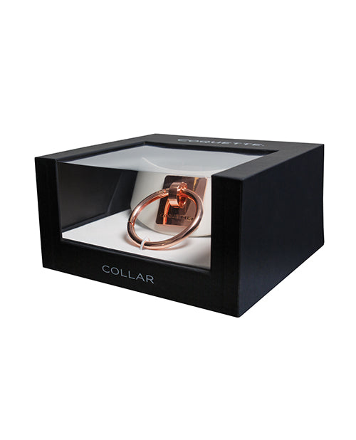 Pleasure Collection Adjustable Collar - White/Rose Gold by Coquette Pleasure Collection