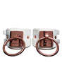 Pleasure Collection Adjustable Handcuffs - White/Rose Gold by Coquette Pleasure Collection