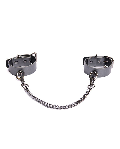 Pleasure Collection Gunmetal Glam Cuffs w/Removable Chain by Coquette Pleasure Collection