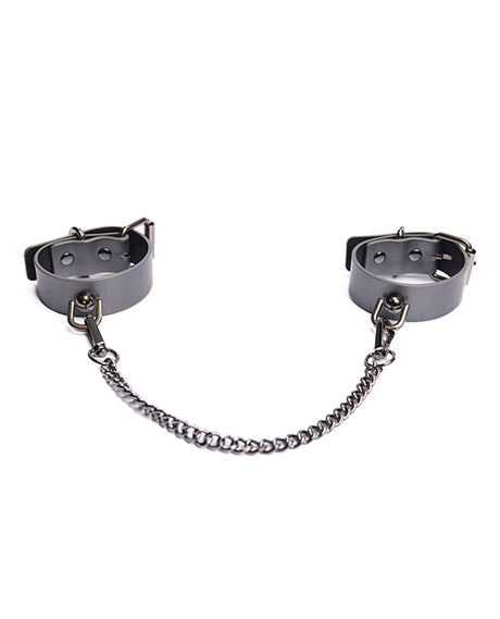 Pleasure Collection Gunmetal Glam Cuffs w/Removable Chain by Coquette Pleasure Collection