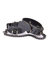 Pleasure Collection Gunmetal Glam Cuffs w/Removable Chain by Coquette Pleasure Collection
