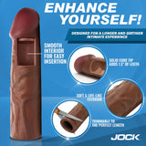 Jock 1.5" Silicone Penis Extension Sleeve - Dark