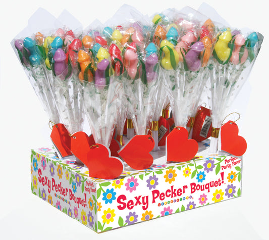 Little Genie Candy Penis Bouquet — 12-Piece Lollipop Display - CP-669