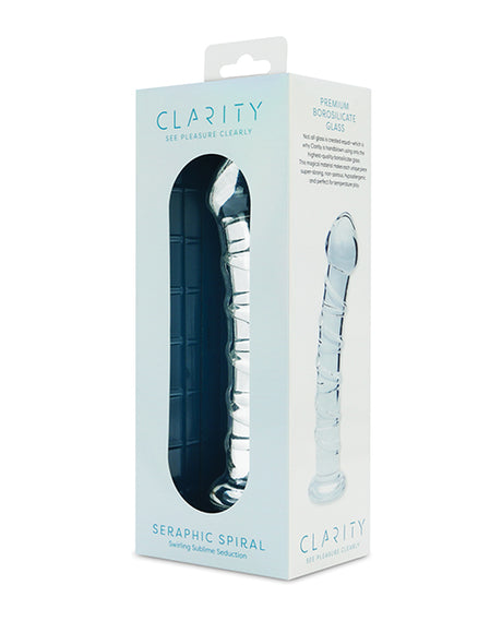 Clarity Seraphic Spiral Glass Dildo — 160mm Insertable