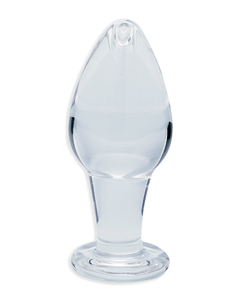 Clarity Utopian Bud Glass Butt Plug — 3.5-inch