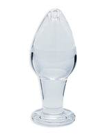 Clarity Utopian Bud Glass Butt Plug — 3.5-inch