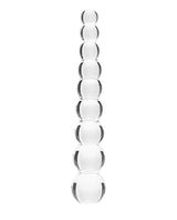 Clarity Elysian Pearls Glass Dildo — 6.7 in Beaded