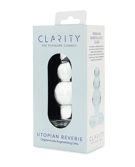 Clarity Utopian Reverie Glass Anal Dildo, 3.6 Inch