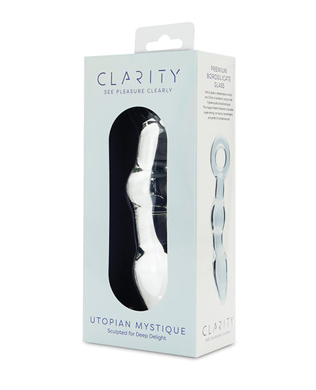 Clarity Utopian Mystique Glass Anal Dildo — 5.2 in Ribbed