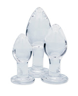 Clarity Utopian Trinity 3-Piece Glass Butt Plug Set (S/M/L)