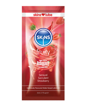 Skins Water Based Lubricant - 5 ml Foil Strawberry by Creative Conceptions