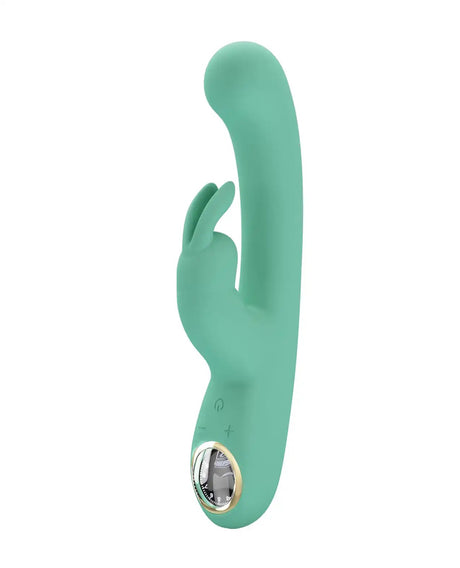 Pretty Love Lamar Silicone Rabbit Vibrator — LED Display, Turquoise, 7.5" - BW-500004LED-3