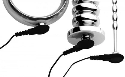 Zeus Deluxe Series Voltaic for Him Stainless Steel Male E-Stim Kit by XR Brands