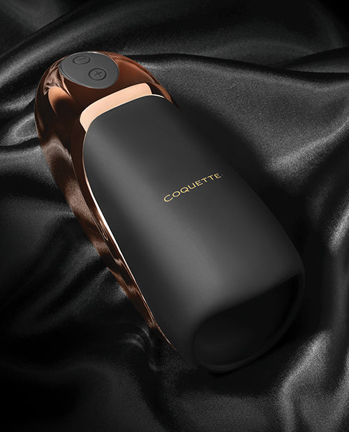 Coquette Hedonist Thrusting Stroker — Black & Rose Gold