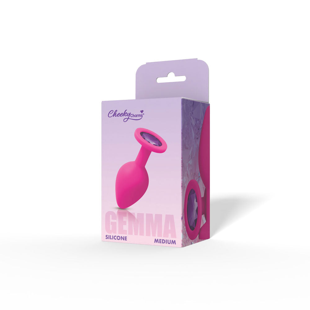 Gemma Purple Gem Pink Silicone Plug - Medium