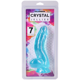 Doc Johnson Curved Realistic Dildo with Balls — 7 Inch Teal - DJ0288-37-CD