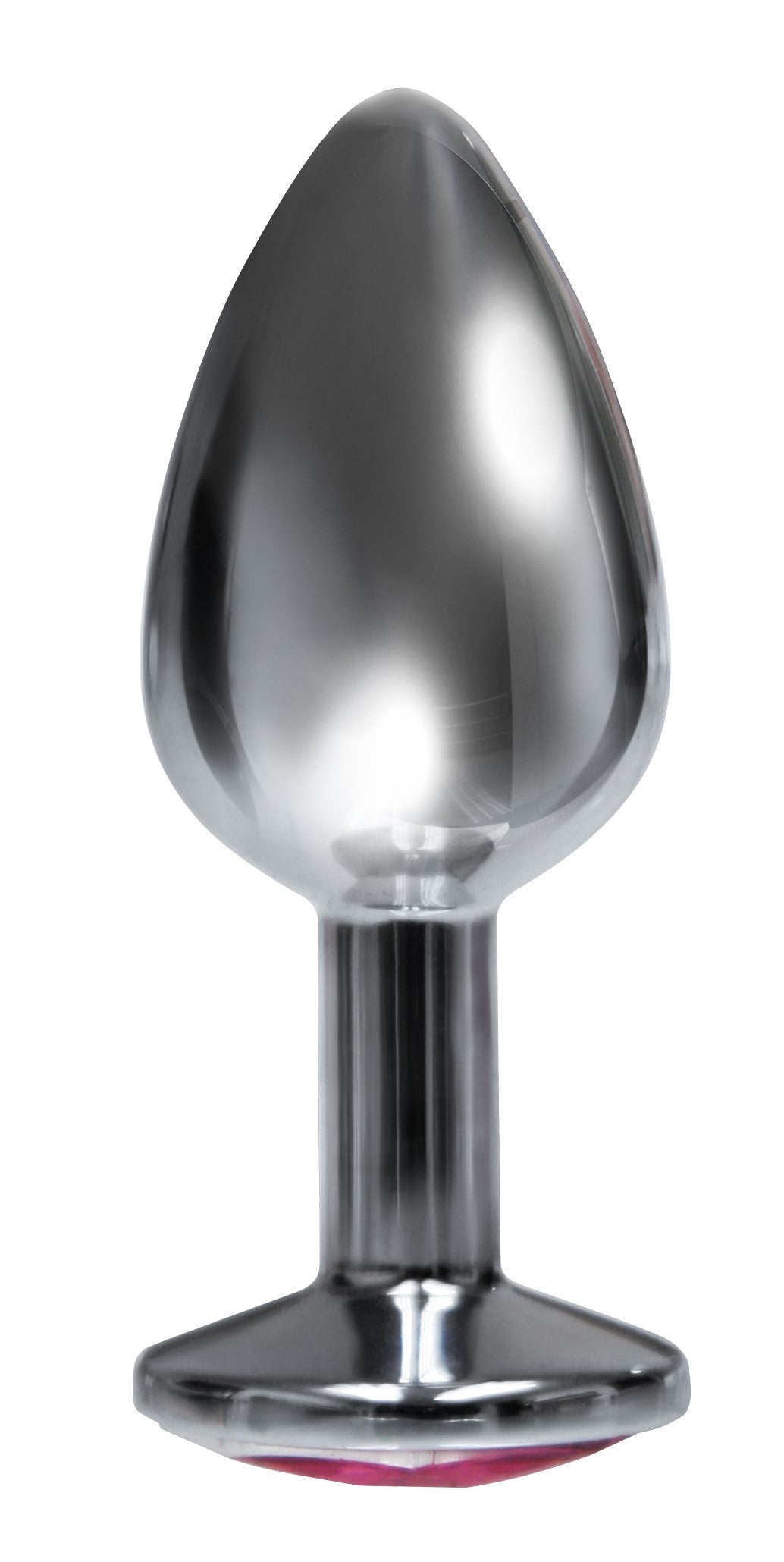 The 9's the Silver Starter Bejeweled Stainless Steel Plug - Pink by Icon Brands