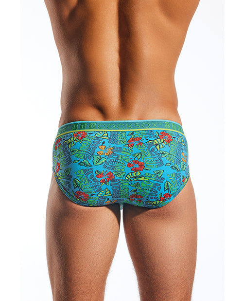 Cocksox Contour Pouch Sports Brief - Multi-Color Tiki XL by Cock Sock