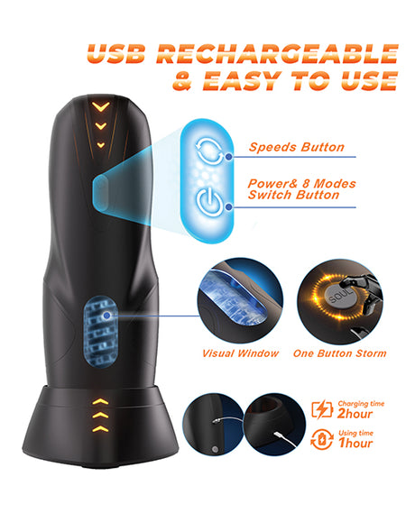CyberSkin GalaxyVoy Thrusting & Rotating Male Masturbator