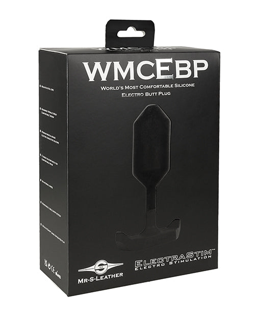 ElectraStim x Mr. S Leather - World's Most Comfortable Silicone Electro Butt Plug - Black by ElectraStim