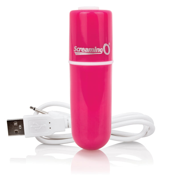Screaming O Charged Vooom Rechargeable Bullet Vibe, Pink - AMV-PK-101E
