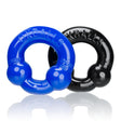 Oxballs Ultraballs 2-Piece Cock Ring Set — Black & Police Blue - OX-3010-BPB