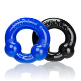 Oxballs Ultraballs 2-Piece Cock Ring Set — Black & Police Blue - OX-3010-BPB