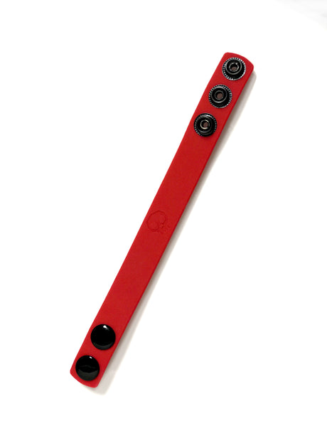 Rascal Boneyard Silicone Cock Strap, 3-Snap — Red - BY-0302
