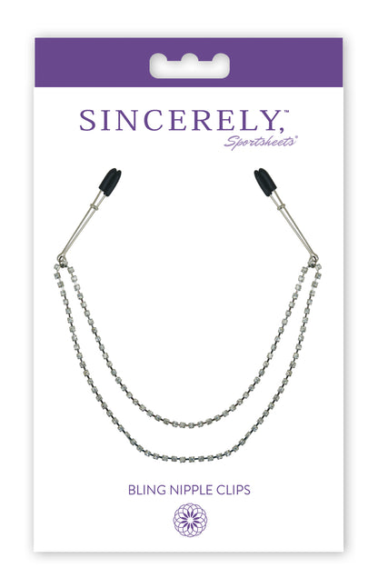 Sincerely Bling Nipple Clips by Sportsheets