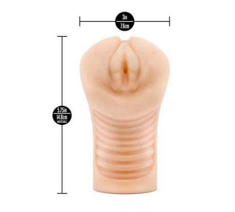 Blush Georgia Male Masturbator with Vibrating Bullet, Beige — 5.75 in - BL-72623