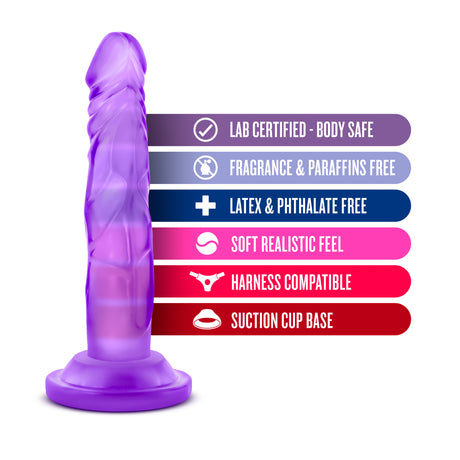 Blush Naturally Yours Mini Cock — 5 Inch Insertable, Purple - BL-13611
