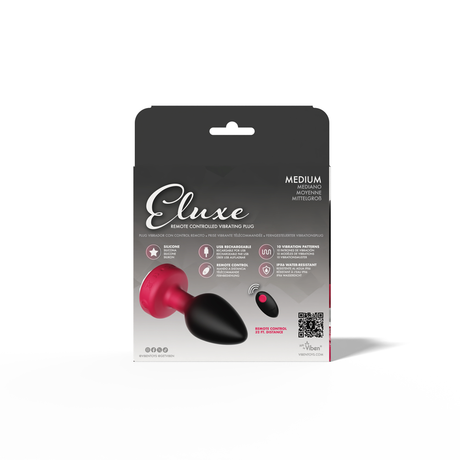 Viben Eluxe Vibrating Anal Plug — Ruby Ombr, Medium, Remote - VB-CC9155