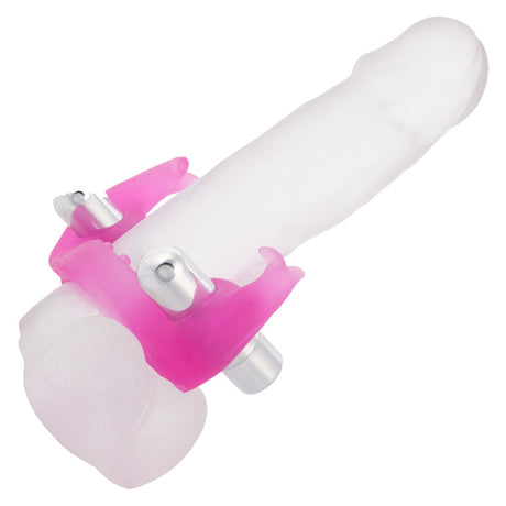 CalExotics Triple Orgasm Erection Enhancer — Silicone, Rechargeable, Pink - SE1838043