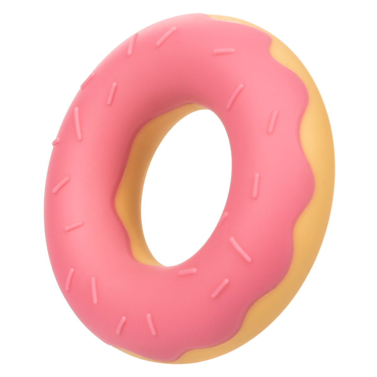 CalExotics Naughty Bits Donut Silicone Cock Ring — Pink, 1" (2.5 cm) - SE4410502
