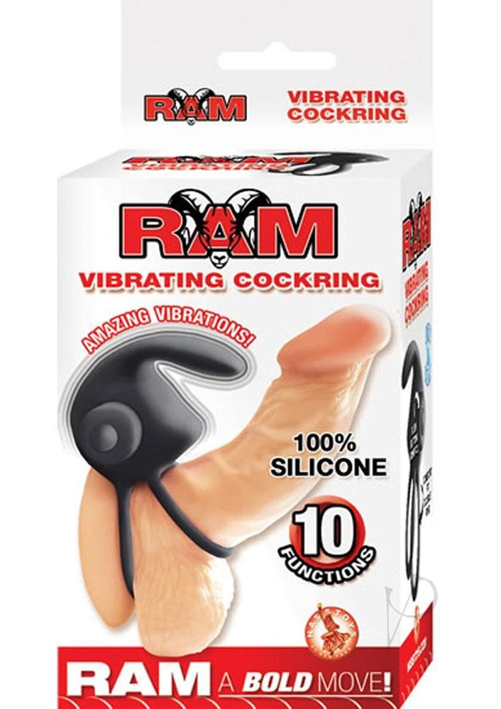 Ram Vibrating Cockring - Black by Nasstoys