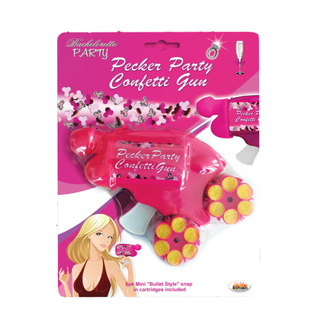 Hott Products Bachelorette Confetti Gun, 6 in, 6 Mini Cartridges - HTP3045