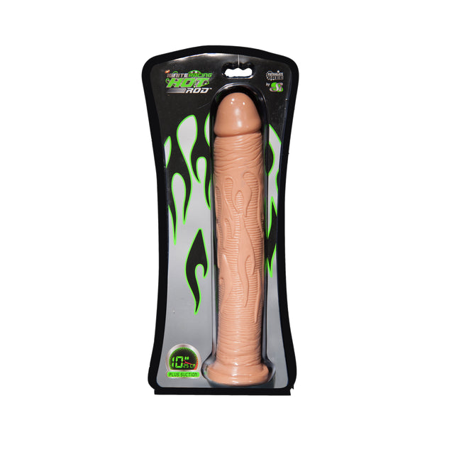 SI Novelties Hot Rod 10" Suction Dildo — Flesh - SI-60118