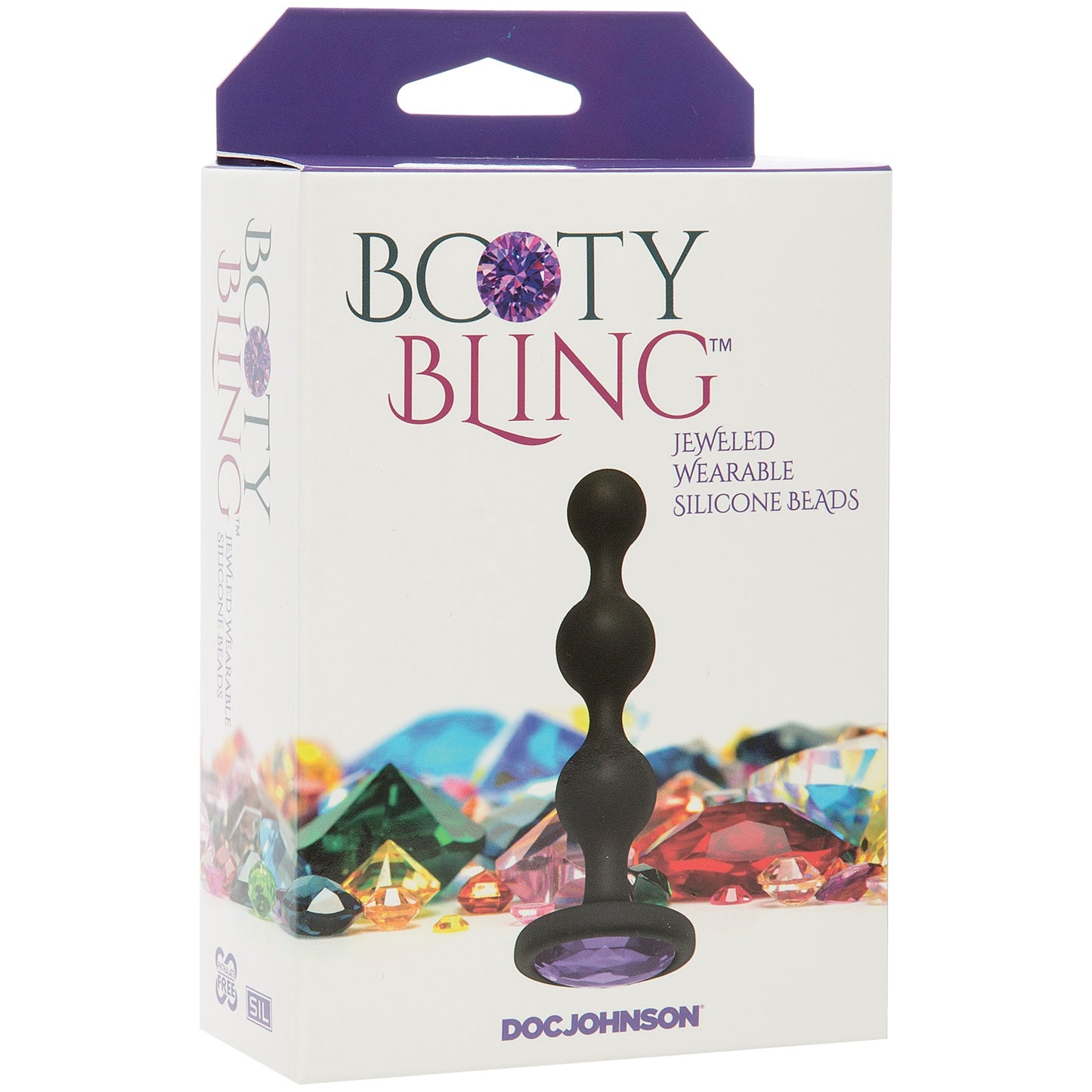 Booty Bling - Wearable Silicone Beads - Purple by Doc Johnson