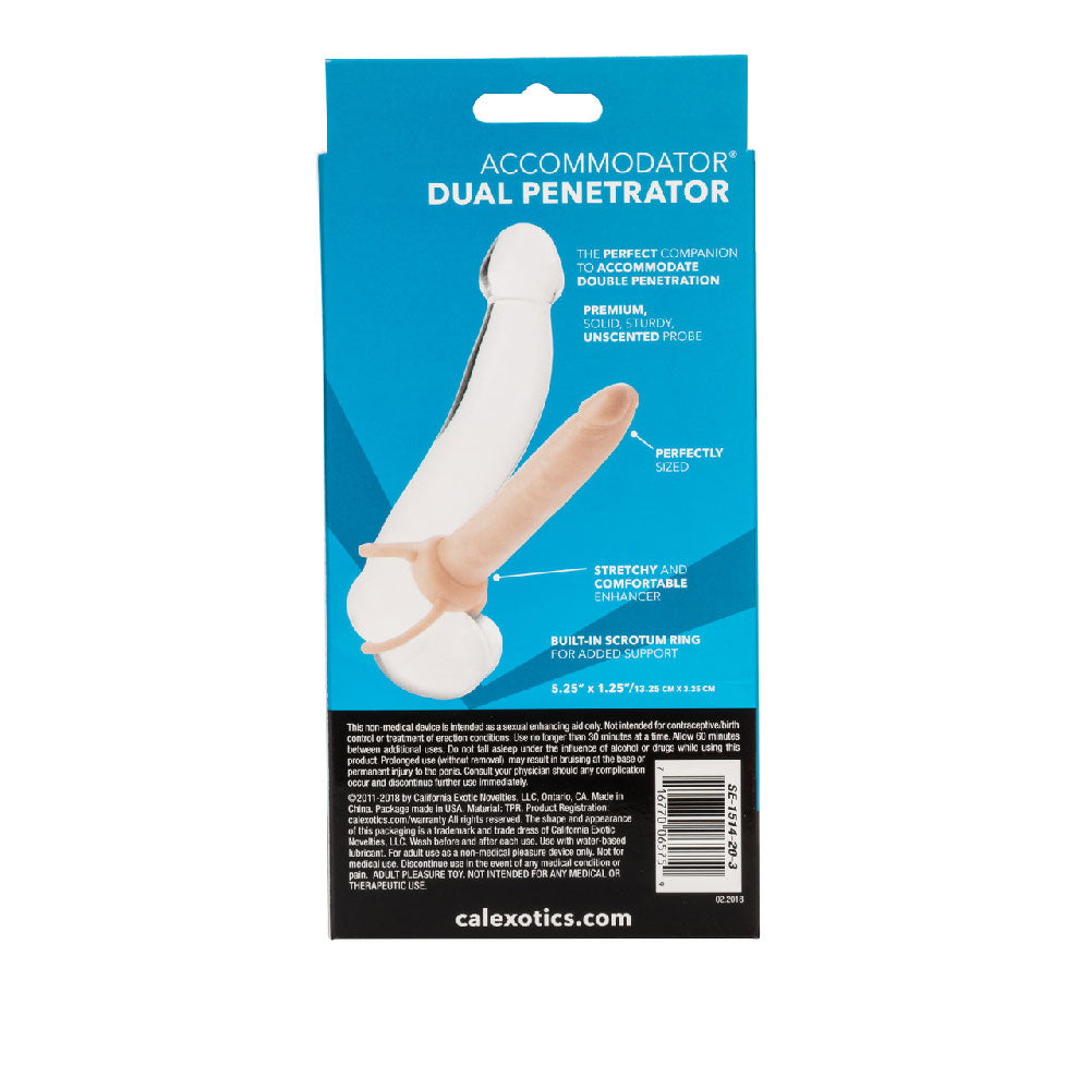 The Accommodator Dual Penetrator - Ivory by CalExotics